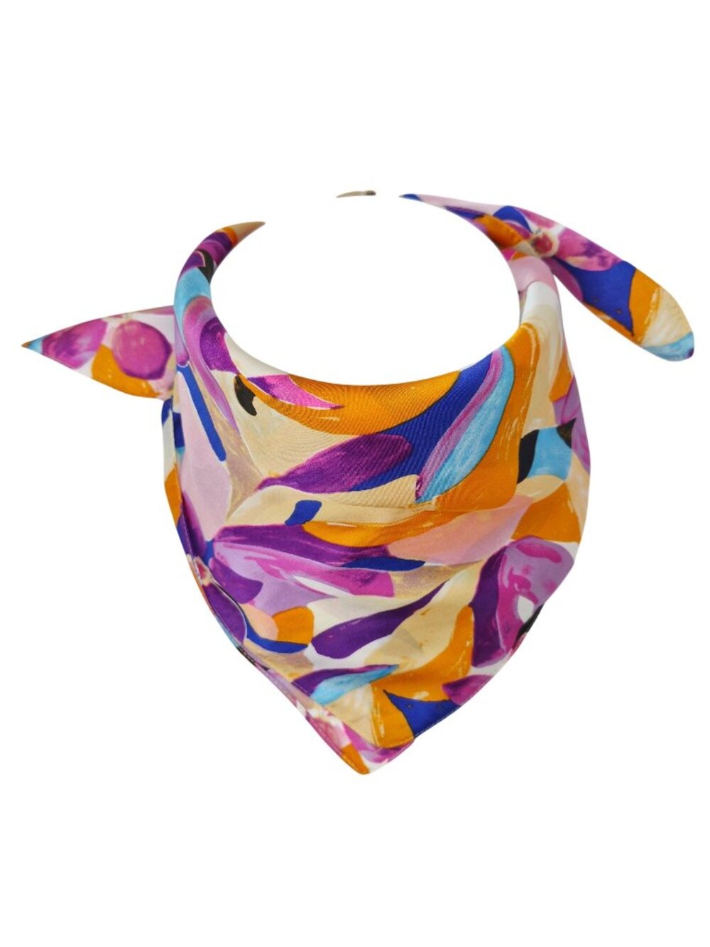 ⭐New Elegant Silky Scarf Bandana Handkerchief Luxury Soft Accessory Floral Pink